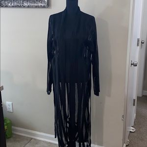 Sheer Cardigan with tie